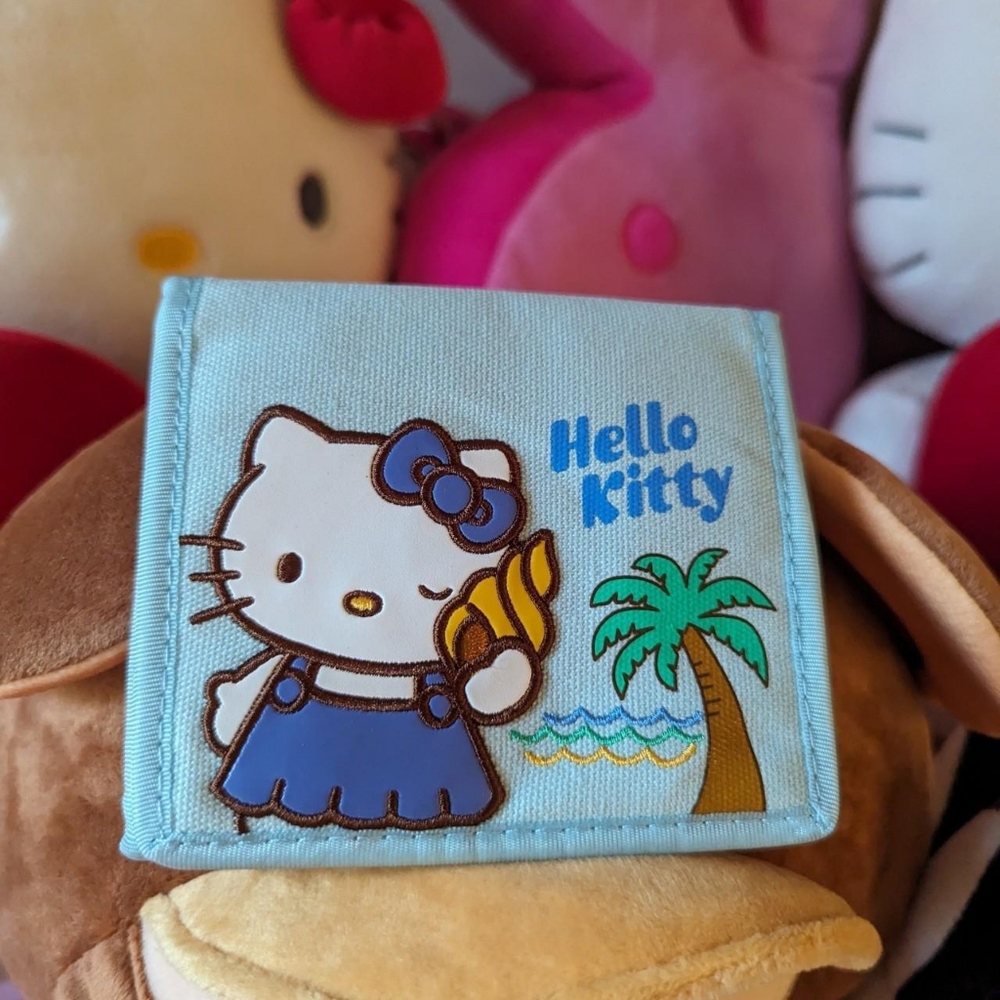 Hello Kitty Shell Wallet Tropical Shell Wallet Bl… - image 1